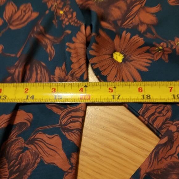 Zara Floral Printed Long Sleeve Polo Dress Size S Boho Hippie Preppy - Picture 4 of 6